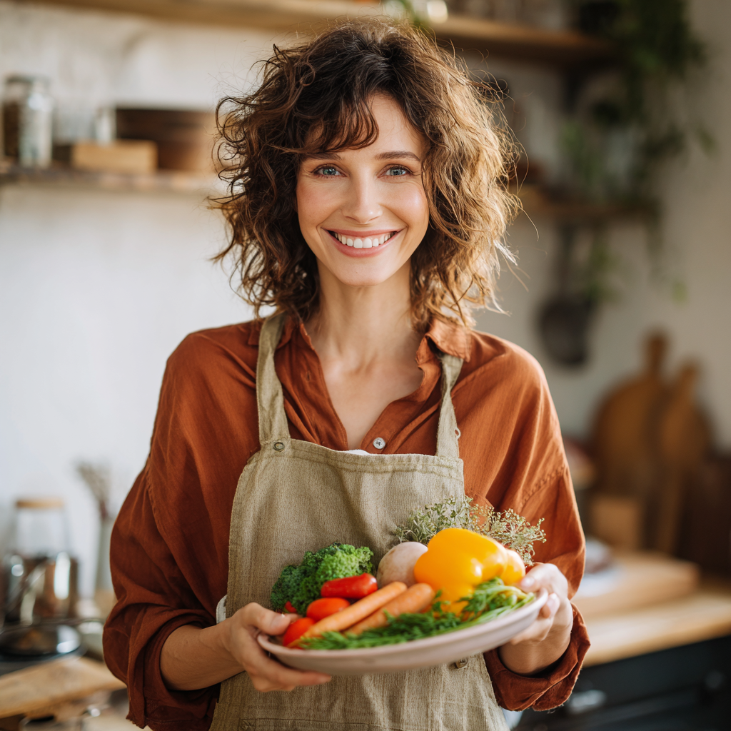 Команда молодих європейських фахівців з дієтології працює разом в сучасному офісі, усміхнені та професійні в реалістичному стилі